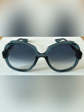 Gucci GG1432S 003 Blue Teal Oversized Sunglasses w/ Original Case & Set